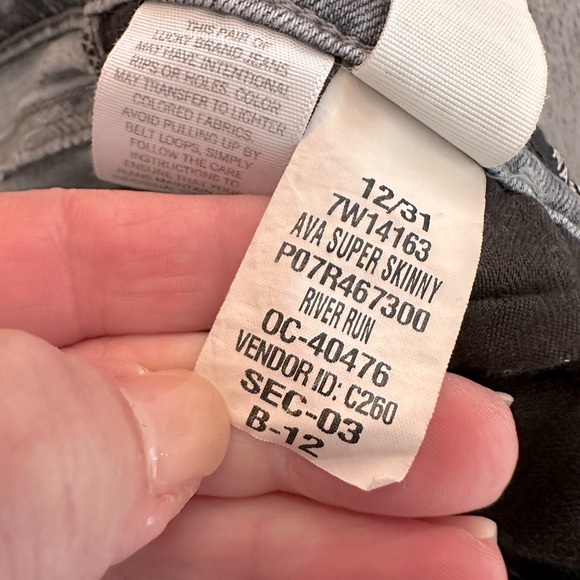 Lucky Brand Ava Super Skinny Gray Jean - Picture 7 of 11